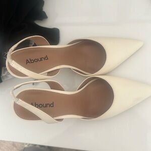 Abound white heels